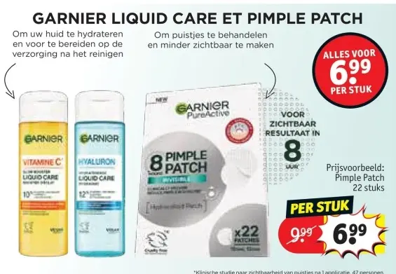 Aanbieding: Garnier liquid care et pimple patch