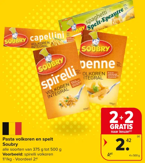 Promotie: Pasta volkoren en spelt