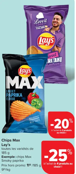 Offre: Chips Max Smoky paprika