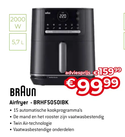 Promotie: Airfryer - BRHF5050IBK