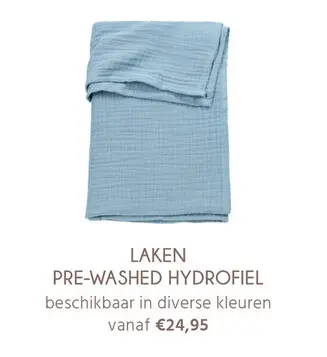 Aanbieding: Laken pre-washed hydrofiel