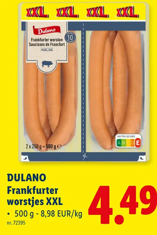Promotie: DULANO Frankfurter worstjes XXL