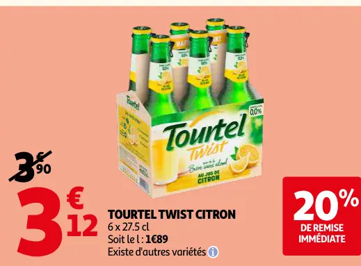 Offre: Tourtel twist citron