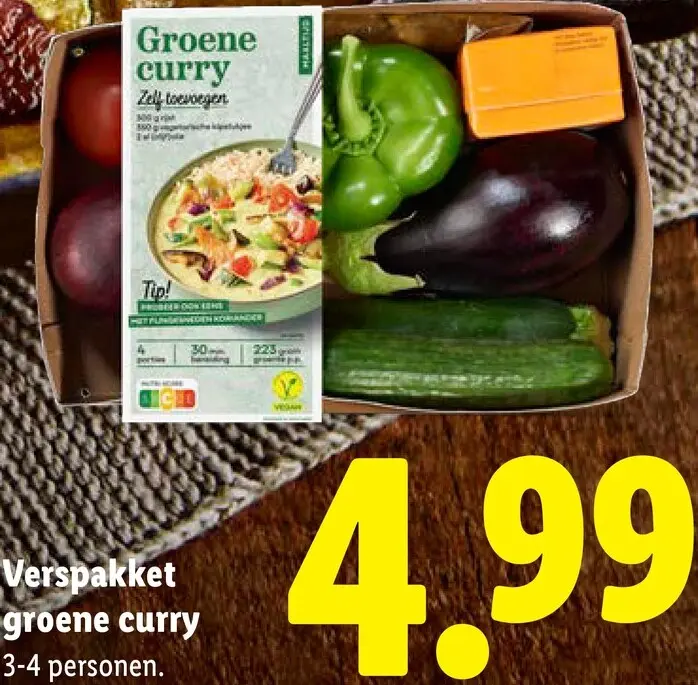 Aanbieding: Verspakket groene curry