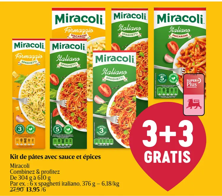 Offre: Kit de pâtes avec sauce et épices