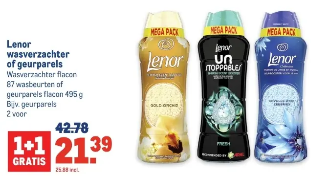 Aanbieding: Lenor wasverzachter of geurparels