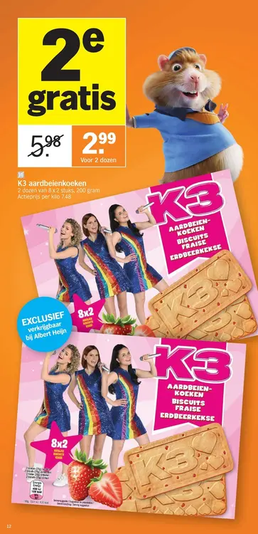 Promotie: K3 aardbeienkoeken