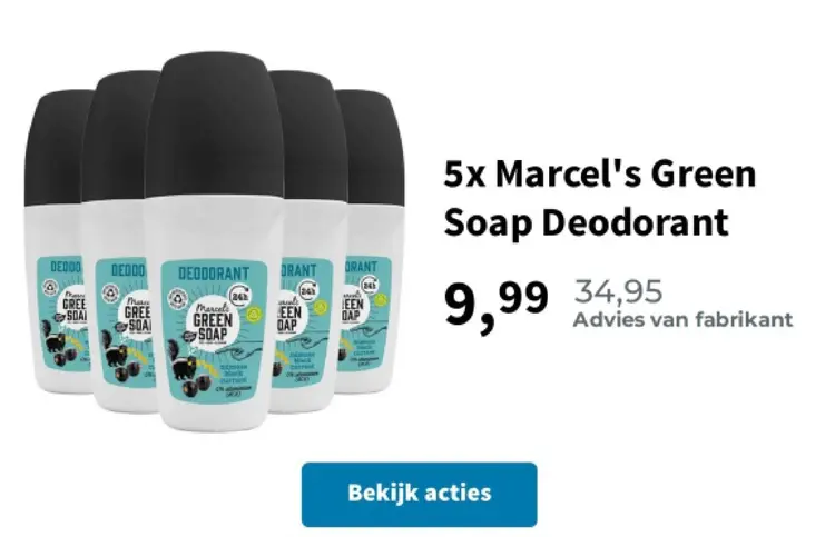Aanbieding: Marcel's Green Soap Deodorant