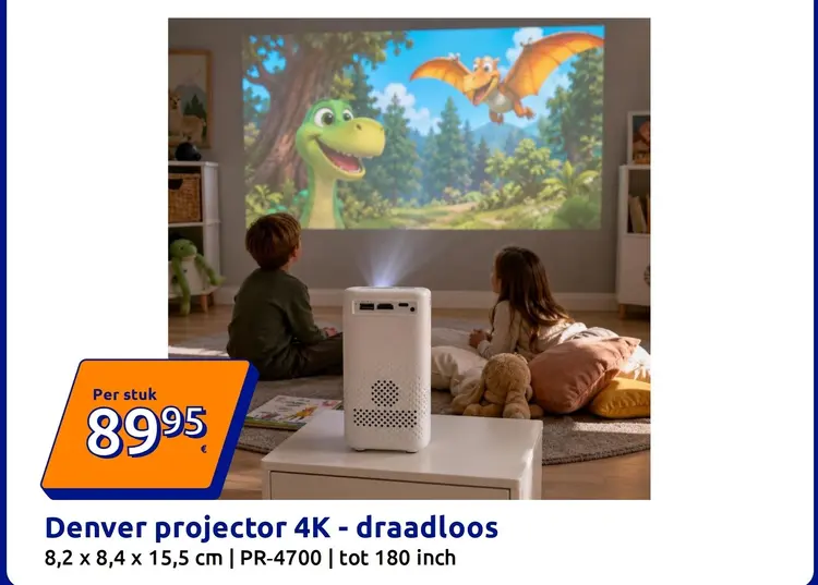 Aanbieding: Denver projector 4K - draadloos