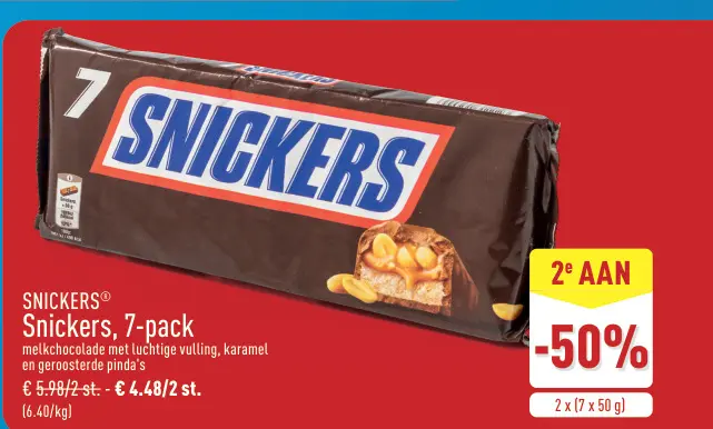 Promotie: Snickers, 7-pack