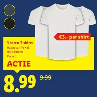 Aanbieding: 3 heren-T-shirts