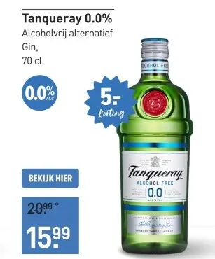 Aanbieding: Tanqueray 0.0%