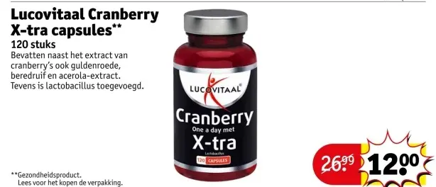 Aanbieding: Lucovitaal Cranberry X-tra capsules