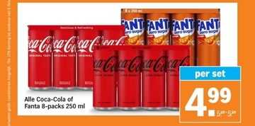 Aanbieding: Alle Coca-Cola of Fanta 8-packs