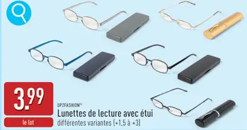 Offre: Lunettes de lecture avec étui