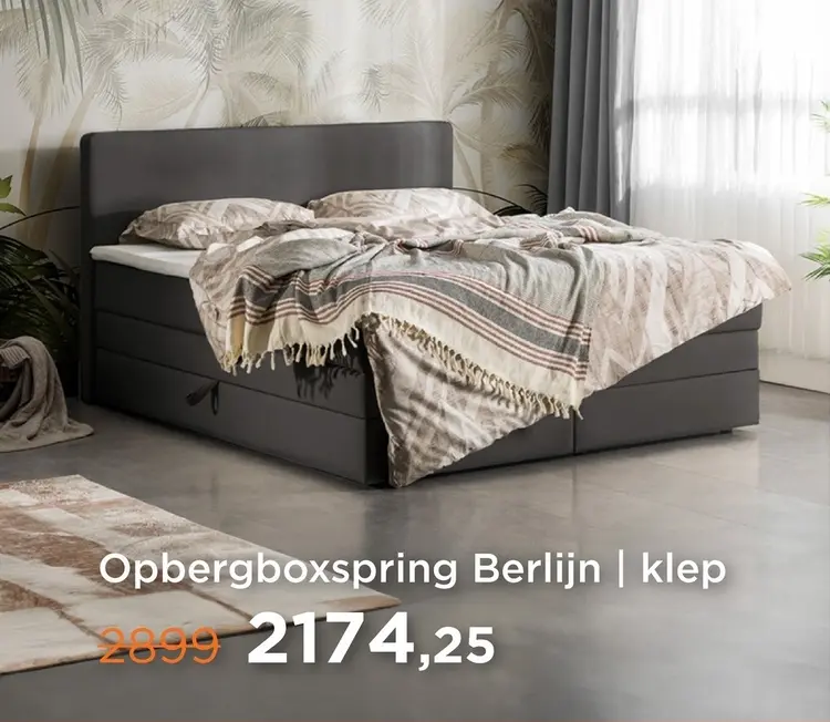 Aanbieding: Opbergboxspring Berlijn | klep