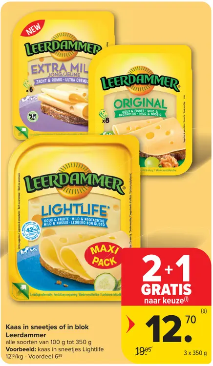 Promotie: Kaas in sneetjes of in blok