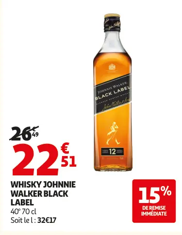 Aanbieding: Whisky JOHNNIE WALKER black label