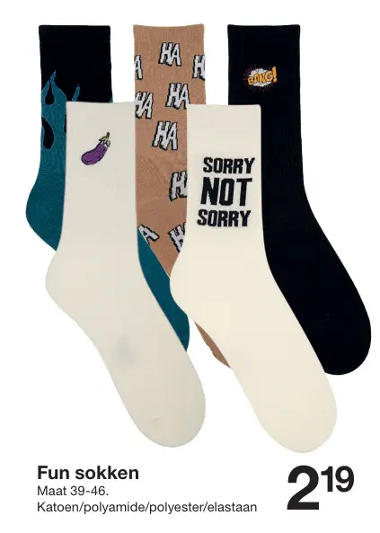 Aanbieding: Fun sokken