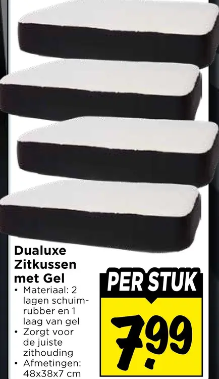 Aanbieding: Dualuxe Zitkussen met Gel