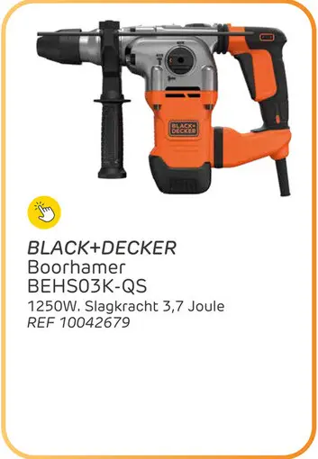 Promotie: Black+decker boorhamer behs03k-qs 1250w
