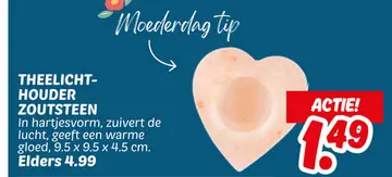 Aanbieding: THEELICHT-HOUDER ZOUTSTEEN
