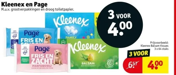 Aanbieding: Kleenex en Page