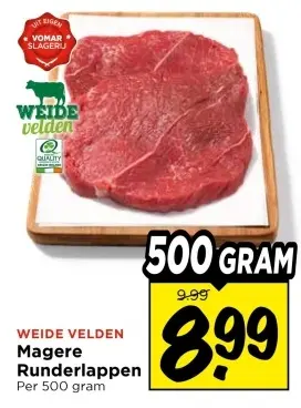 Aanbieding: Magere Runderlappen