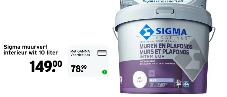 Aanbieding: Muurverf interieur wit 10 liter