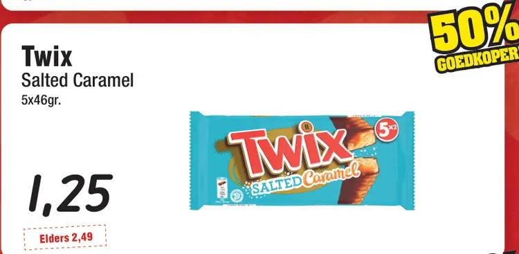Aanbieding: Twix Salted Caramel