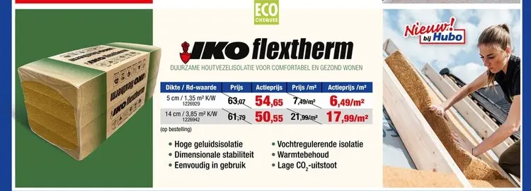 Promotie: IKO Flextherm houtvezelisolatie