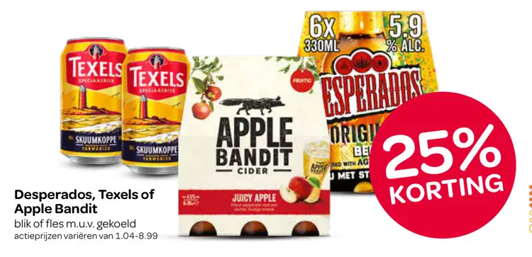 Aanbieding: Desperados, Texels of Apple Bandit