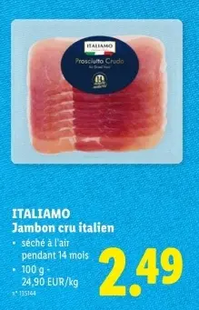 Offre: Jambon cru italien