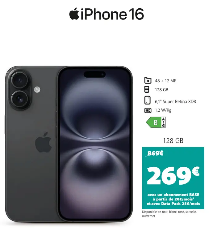 Offre: iPhone 16