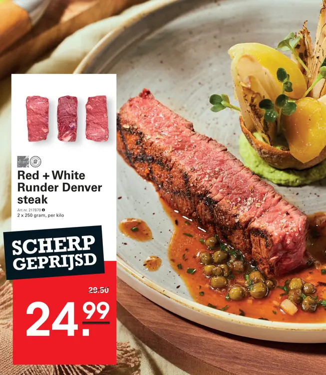 Aanbieding: Runder Denver steak