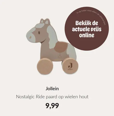 Aanbieding: Nostalgic Ride paard op wielen hout