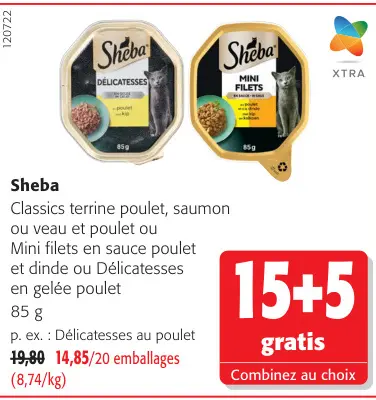 Offre: Classics terrine poulet, saumon ou veau et poulet ou Mini filets en sauce poulet et dinde ou Délicatesses en gelée poulet