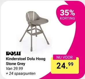 Aanbieding: Kinderstoel Dolu Hoog Stone Grey