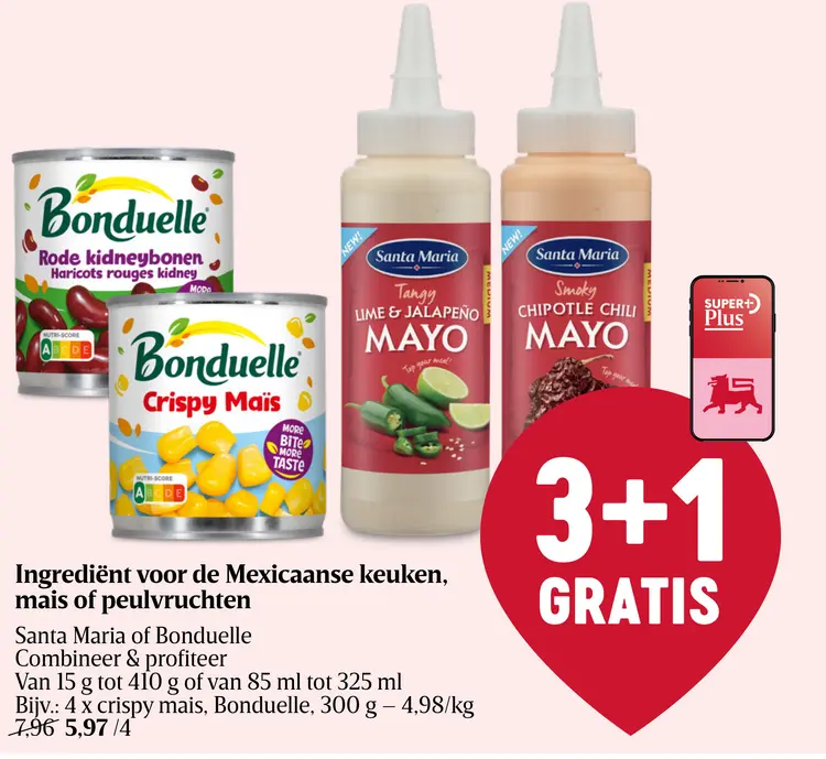 Promotie: Ingrediënt voor de Mexicaanse keuken, mais of peulvruchten