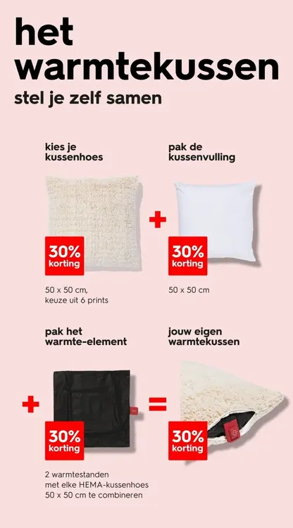 Aanbieding: warmtekussen zelf samen stellen