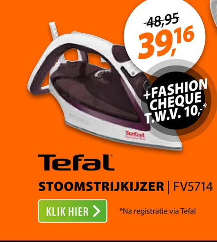 Aanbieding: Tefal FV5714 Bruin