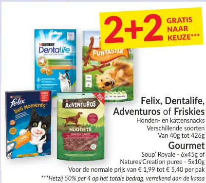 Promotie: Honden- en kattensnacks of Soup' Royale
