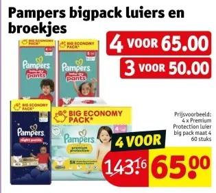 Promotie: Pampers bigpack luiers en broekjes