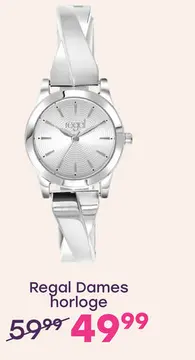 Aanbieding: Regal Dames Horloge Zilverkleurig