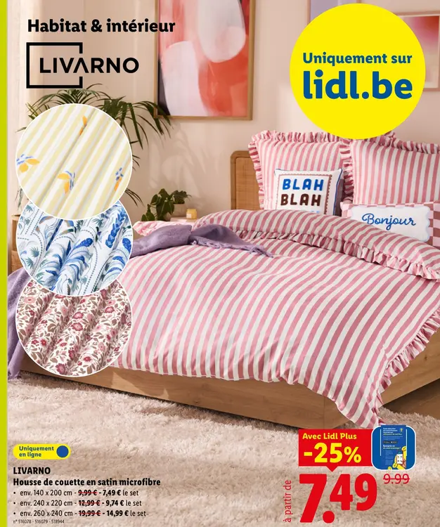 Offre: Housse de couette en satin microfibre