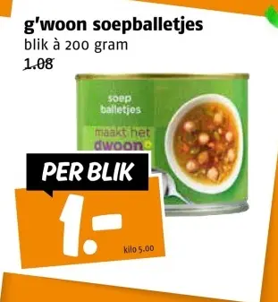 Aanbieding: soepballetjes