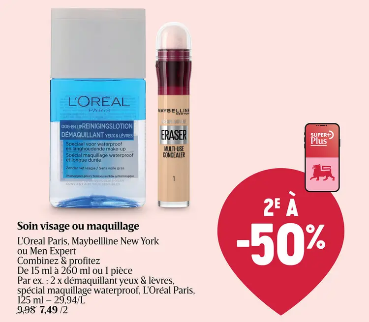 Offre: Soin visage ou maquillage