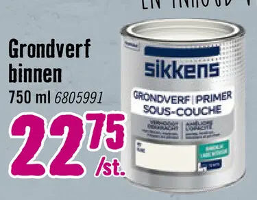 Aanbieding: SIKKENS Binnenlak grondverf wit 750 ml