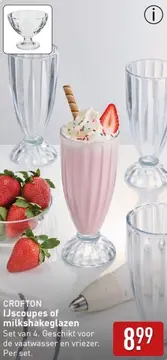 Aanbieding: IJscoupes of milkshakeglazen