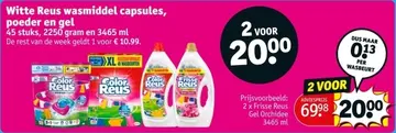 Aanbieding: Witte Reus wasmiddel capsules, poeder en gel